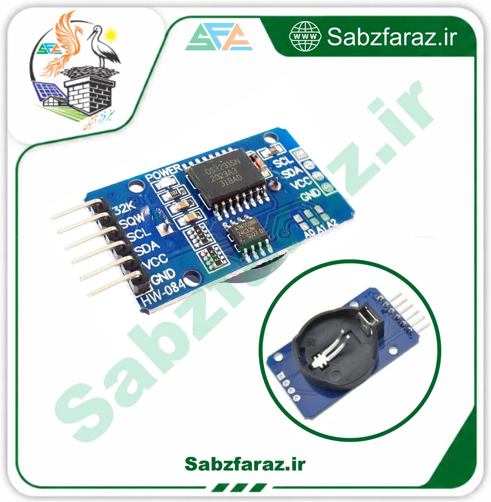 ماژول ساعت دقیق DS3231 با رابط I2C