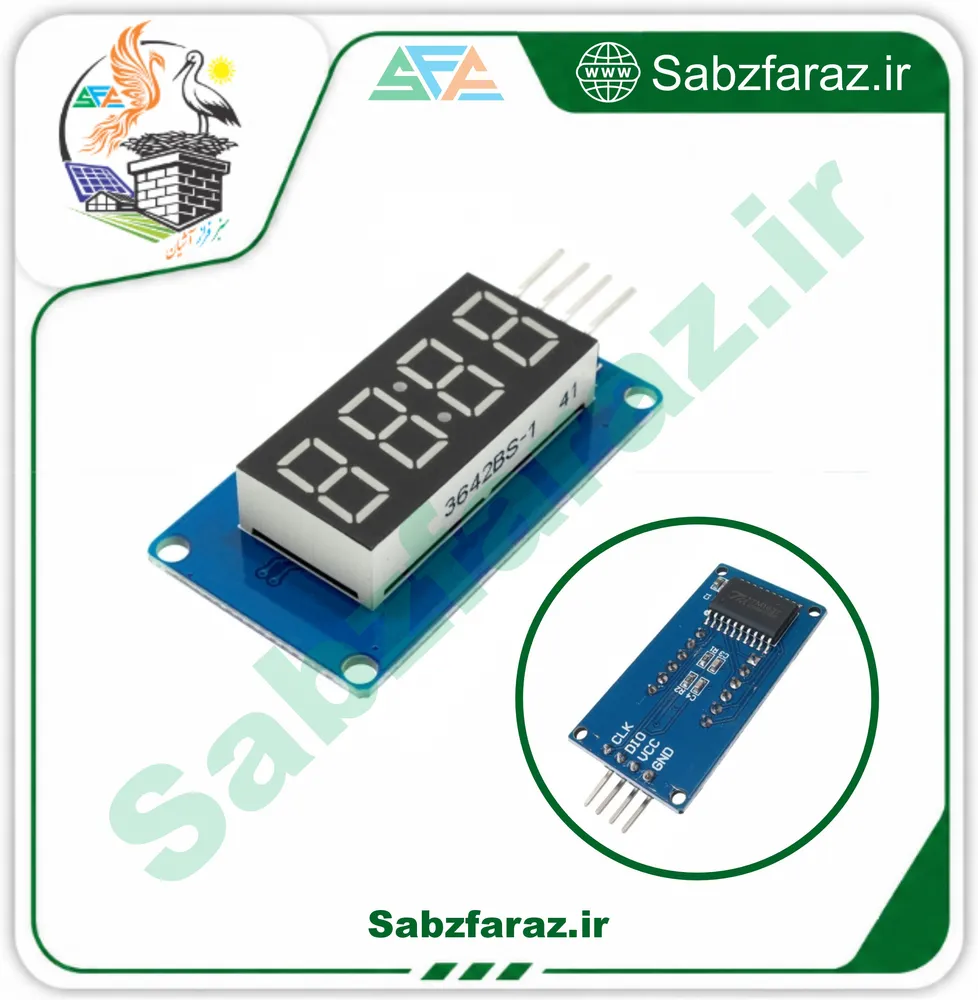 ماژول سون سگمنت 4 تایی بر پایه آی سی TM1637